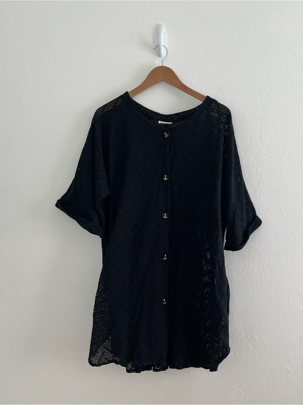 The Avenue Sport Women’s mesh button-down beach cover-up Top Sz 3X Cruise Resort